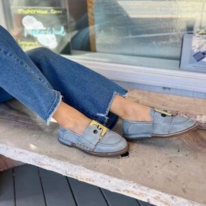 A.S. 98 Thaine buckle loafer in Sky